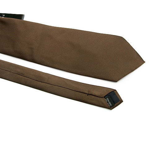 Галстук мужской коричневый в полоски GIN-2578