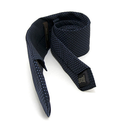 Краватка Emilio Corali темно-синя блакитні крапки GIN-2581