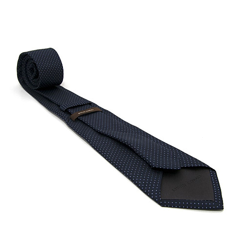 Краватка Emilio Corali темно-синя блакитні крапки GIN-2581