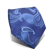 Краватка Emilio Corali синя з візерунком турецький огірок GIN-2583