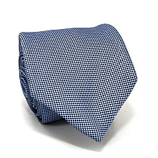 Галстук Emilio Corali голубой в мелкие квадратики GIN-2584