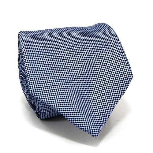 Галстук Emilio Corali голубой в мелкие квадратики GIN-2584