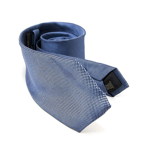 Галстук Emilio Corali голубой в мелкие квадратики GIN-2584