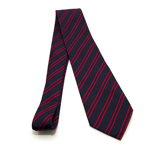 Галстук Emilio Corali синий с красными полосками GIN-2594