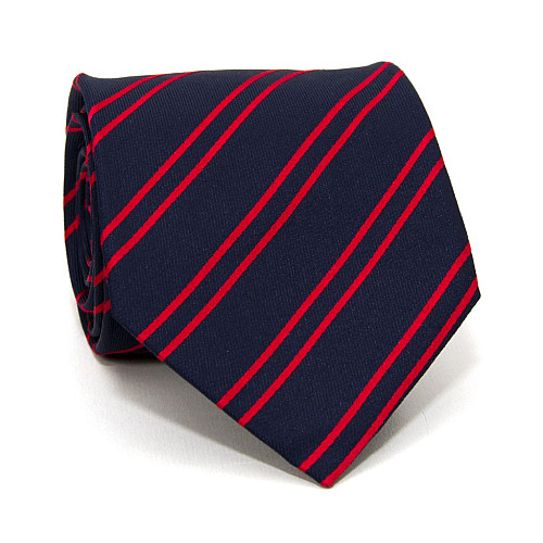 Галстук Emilio Corali синий с красными полосками GIN-2594