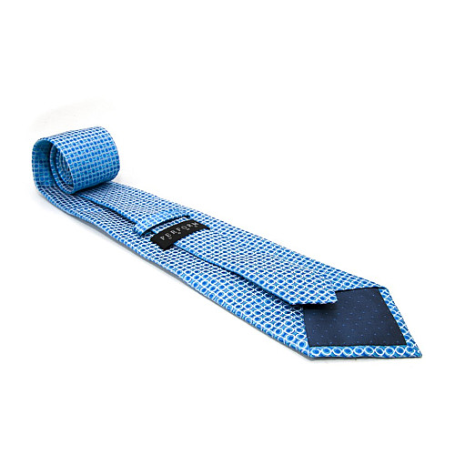 Галстук Perform Uomo голубой в кружочки GIN-2598