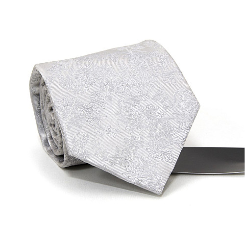 Галстук Stoffels серый с цветами GIN-2604