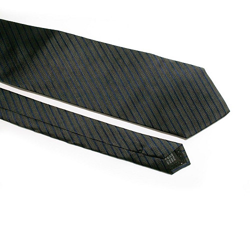 Галстук Emilio Corali серый в синюю полоску GIN-2308