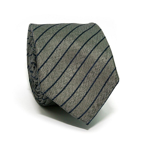 Галстук Sakis Rouvas узкий серый в синюю полоску GIN-2317