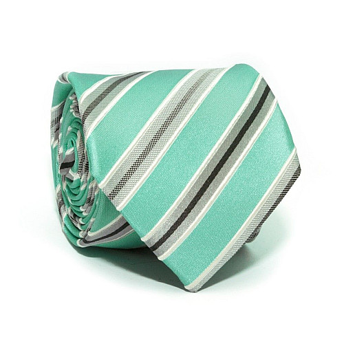 Галстук мятный в Серие полоски Emilio Corali GIN-2319