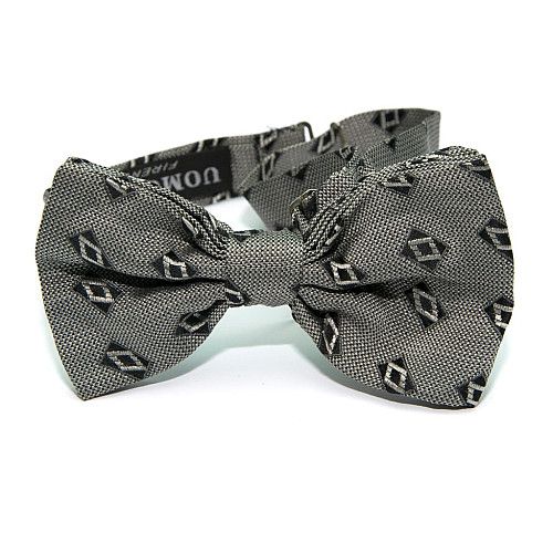 Серая галстук-бабочка Uomo + Piu с ромбиками ZNM-1900