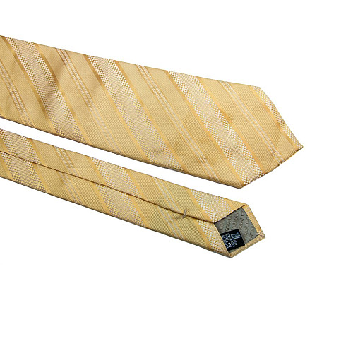 Жовта чоловіча краватка Giorgio Armani в смужку ZN-1802