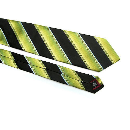 Краватка ZAGI зелена в чорну смужку ZN-1820