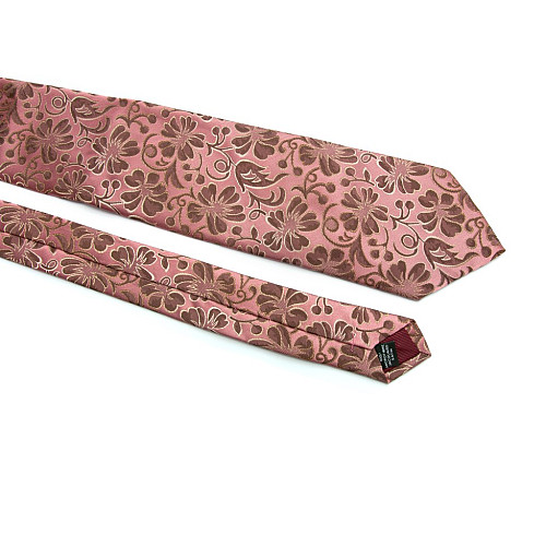 Рожева  краватка ZAGI з квітами ZN-1824