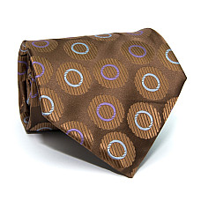 Коричнева краватка ZAGI з кружечками ZN-1826