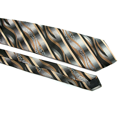 Сіра краватка ZAGI зі смужками ZN-1831