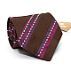 Коричнева краватка Romeo Gigli в смужку ZN-1838