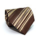 Галстук ZAGI коричневый в полоску ZN-1841