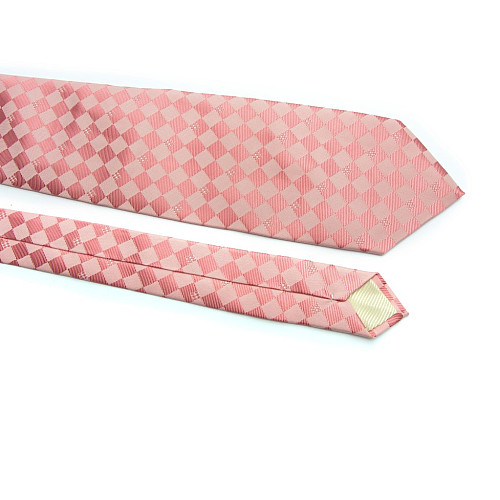 Розовый галстук Rafello в ромбіки ZN-1844