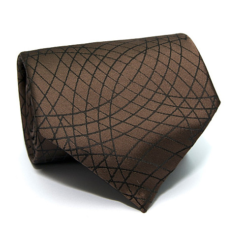 Краватка Rafello коричнева з візерунком ZN-1850