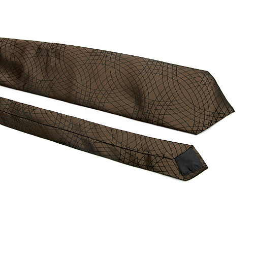 Краватка Rafello коричнева з візерунком ZN-1850