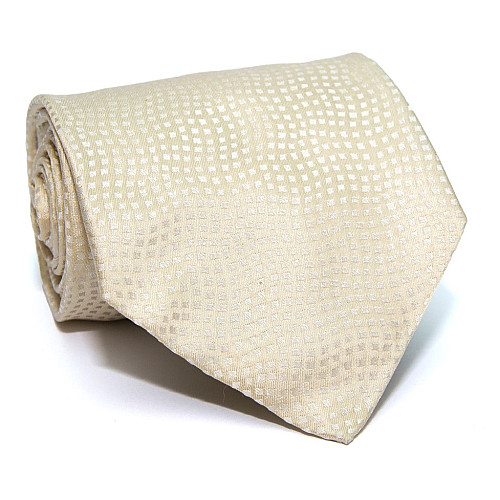 Галстук Giorgio Armani бежевый с квадратиками ZN-1855