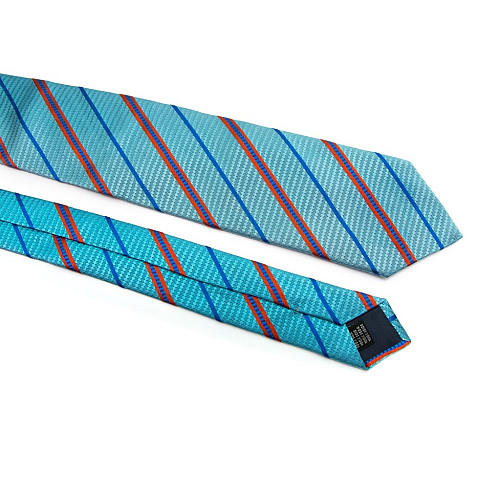 Галстук Rosso Fiorwntino голубой с полосками ZN-1857