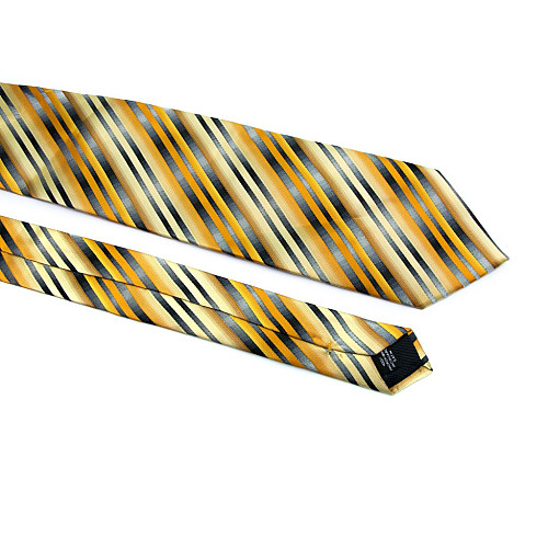 Галстук ZAGI желтый в серую полоску ZN-1867