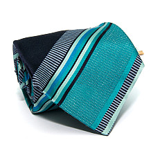 Галстук Romeo Gigli сине-бирюзовый в полоску ZN-1869