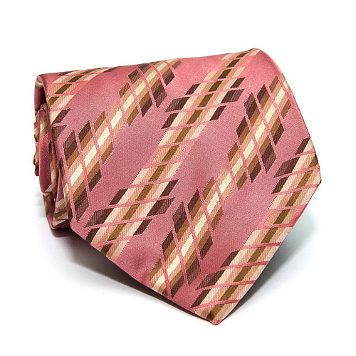 Галстук ZAGI розовый с полосками ZN-1874
