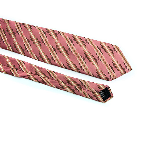 Галстук ZAGI розовый с полосками ZN-1874