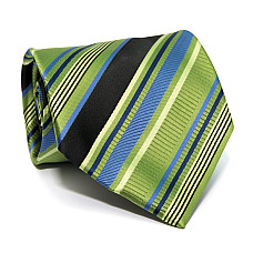 Галстук ZAGI зеленый с полосками ZN-1876