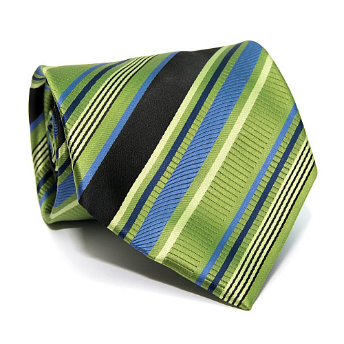 Галстук ZAGI зеленый с полосками ZN-1876