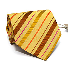 Желтый галстук Romeo Gigli в полоску ZN-1891