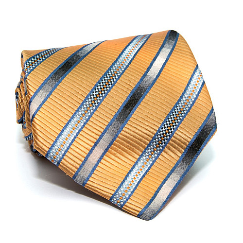 Краватка ZAGI блідо-жовта зі смужками ZN-1896