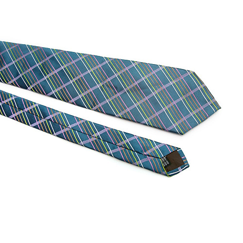 Краватка Rosso Fiorwntino синя в різнокольорову клітку ZN-1904