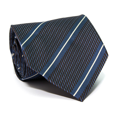 Краватка Rosso Fiorentino синя в смужки ZN-1908