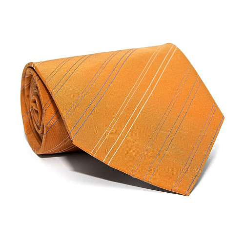 Галстук оранжевый в полоску ZN-1909