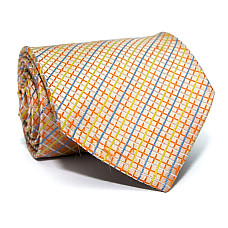 Галстук персиковый в клетку Rosso Fiorwntino ZN-1911