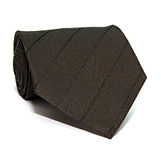 Темно-коричневый галстук Giorgio Armani в полоску ZN-1912