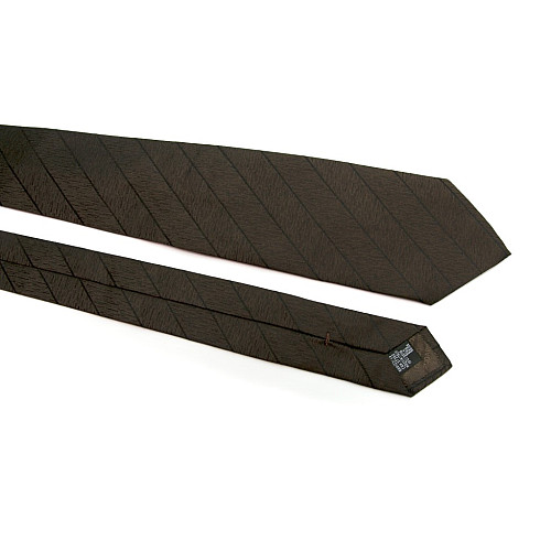 Темно-коричневый галстук Giorgio Armani в полоску ZN-1912