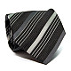 Черный галстук Rosso Fiorwntino в полоску ZN-1918