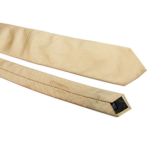 Галстук бежево-желтого цвета Rosso Fiorwntino в полоску ZN-1920