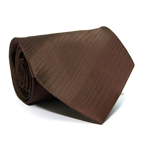 Краватка коричневого кольору Giorgio Armani в смужку ZN-1921