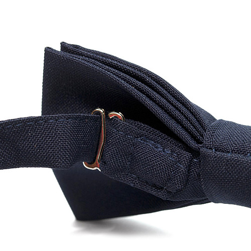 Краватка метелик Gofin двошаровий темно-синій матовий AB-112