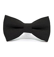 Галстук бабочка Gofin двухслойная черная матовая AB-116