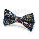 Галстук-бабочка синяя с цветами AB-211