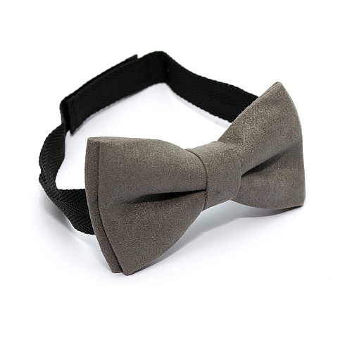 Краватка-метелик Gofin сірий замшевий AB-7202