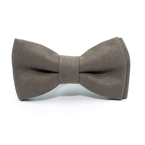 Краватка-метелик Gofin сірий замшевий AB-7202