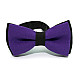 Краватка метелик Gofin фіолетовий  з чорним двошаровий матовий AB-7209